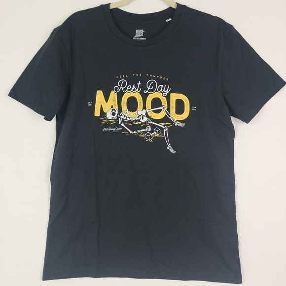 NEW THUNDER NOISE Black Rest Day T-Shirt Mens Size US XS, EU S NWOT MSRP $34 - Picture 1 of 6